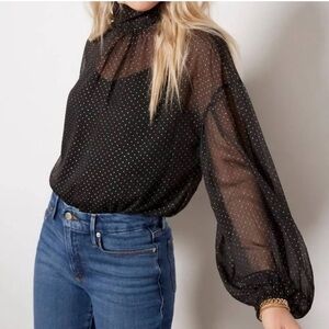 Sanctuary Sheer Volume Metallic Top